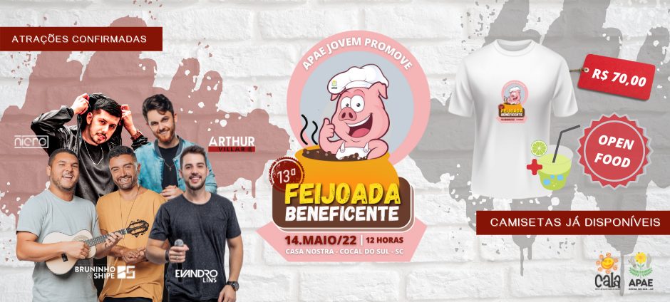 13a feijoada da apae camisetas ja estao a venda feijoada site